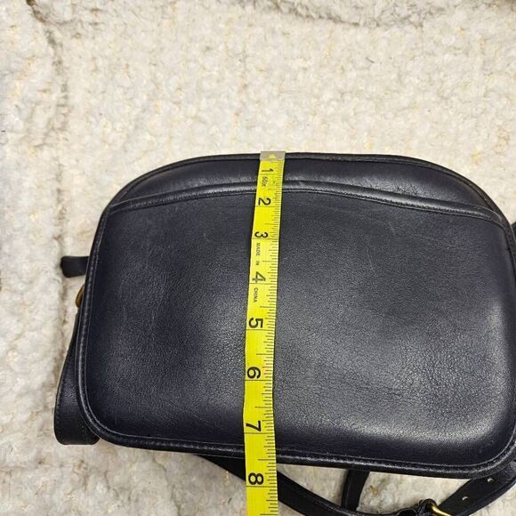 Vintage Coach Lewiston Dark Blue Made in USA Leather Bag - Picture 13 of 13